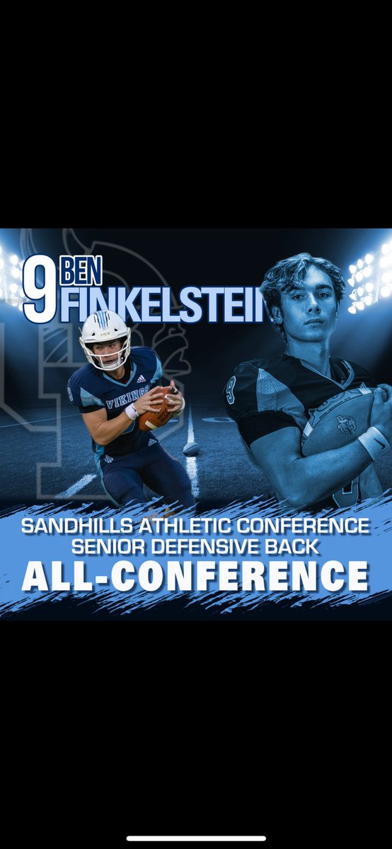 Very blessed to be named all-conference at a brand new position! <a href="/CoachTrousdale/">Coach Jason Trousdale</a> <a href="/UPHS_Football/">Union Pines Viking Football</a>