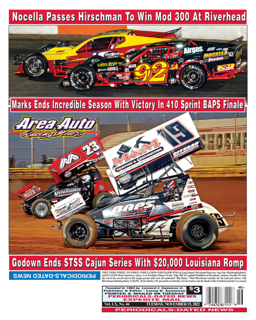 The Official Site of Area Auto Racing News and Len Sammons
