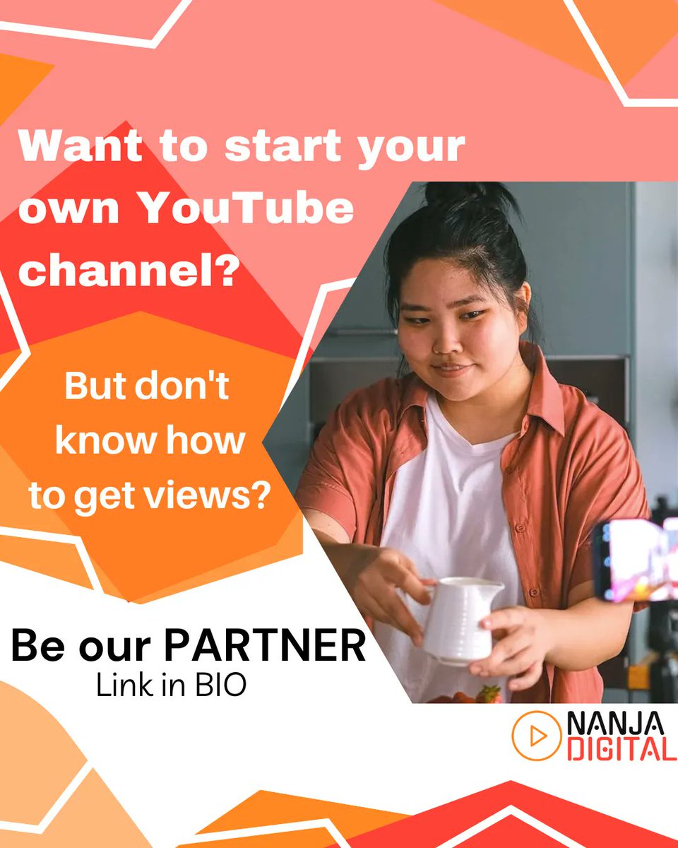 NanjaDigital's tweet photo. Are you an aspiring content creator, but don't know where to start? Be our PARTNER!
.
#contentmarketing #digitalmarketing #socialmediamarketing #contentcreators #digitalmarketer #socialmediamanagement #digitalmarketingagency https://t.co/qilMrZfMEU