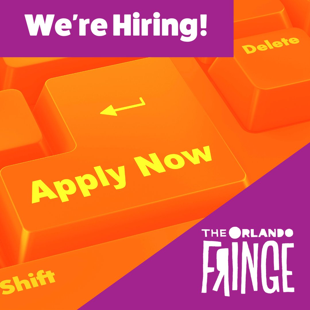 Join the team! We're currently looking to fill multiple roles, including: General Manager, Kids Fringe Producer, and Development Assistant. 

If you're interested, visit orlandofringe.org/jobs/ or the link in our bio to learn more and apply.