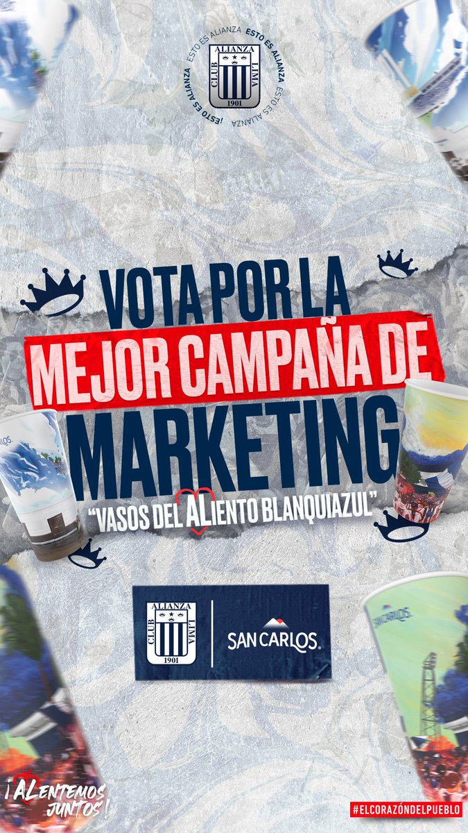 ‼️𝗔𝗧𝗘𝗡𝗖𝗜𝗢́𝗡 𝗕𝗟𝗔𝗡𝗤𝗨𝗜𝗔𝗭𝗨𝗟‼️

A votar por la mejor campaña de Marketing 2022: “𝖵𝖺𝗌𝗈𝗌 𝖽𝖾𝗅 𝗔𝗟𝗂𝖾𝗇𝗍𝗈 𝖡𝗅𝖺𝗇𝗊𝗎𝗂𝖺𝗓𝗎𝗅” junto con #AguaSanCarlos

𝗩𝗼𝘁𝗮 𝗮𝗾𝘂𝗶́ ➡️ sportbiz.typeform.com/to/DOi07GRb

#Bicampeones
#AlianzaBicampeón