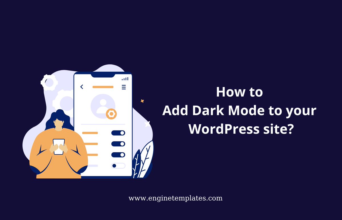 Are you looking for an easy way to add dark mode to your WordPress site? Adding dark background to your website is an amazing idea to provide your website's visitors with a comfortable experience on your website. #pagebuilderanddesign

enginetemplates.com/add-dark-mode-…