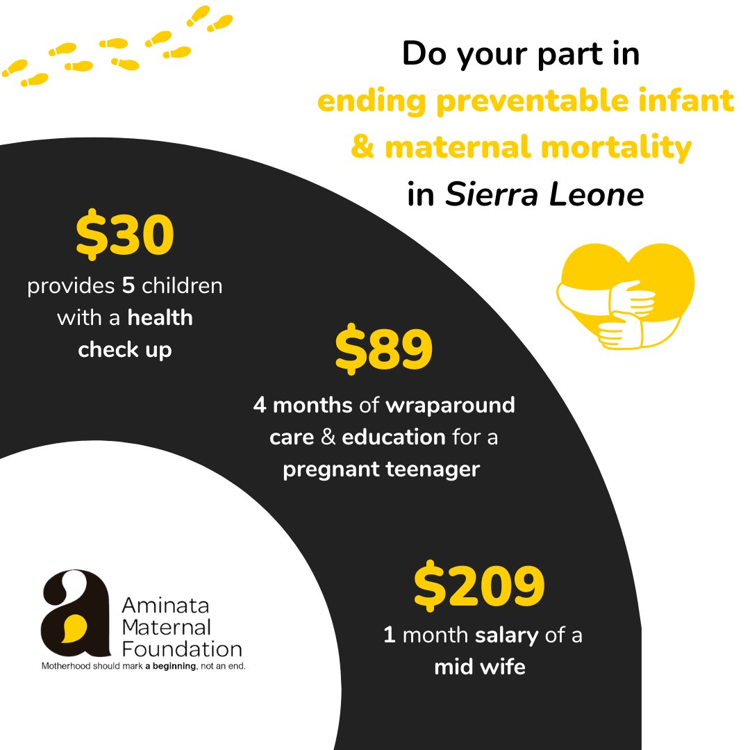 Here are some examples of how your donation or funds raised will be saving lives of mothers and children in Sierra Leone.  

#AMFWalkingChallenge2022 #FreedomfromFistula #AberdeenWomensCentre #MaternalHealth #mumsandbubs #SierraLeone #WalkwithPurpose #strongertogether