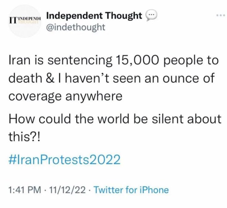 miracle_virus's tweet photo. @elonmusk what can we do the help the young Iranians. We have an army of communicators here. The next 3 days are critical. #IranianProtests2022 https://t.co/lbt4nwyVz9