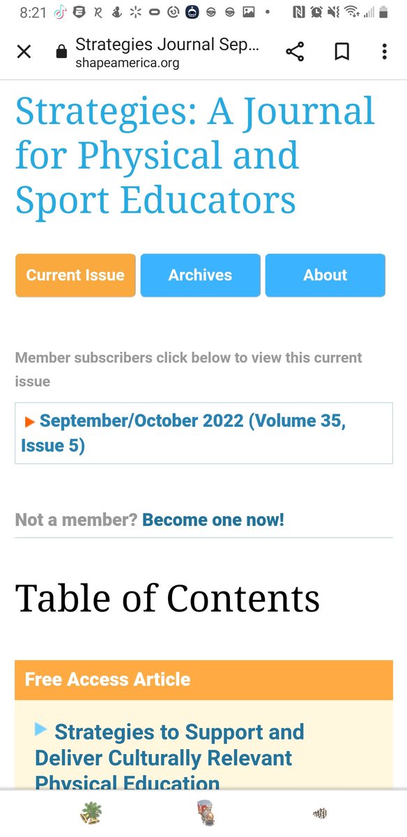 Strategies is a phys Ed journal I plan on getting a subscription to when I become an educator.

shapeamerica.org/publications/j…
