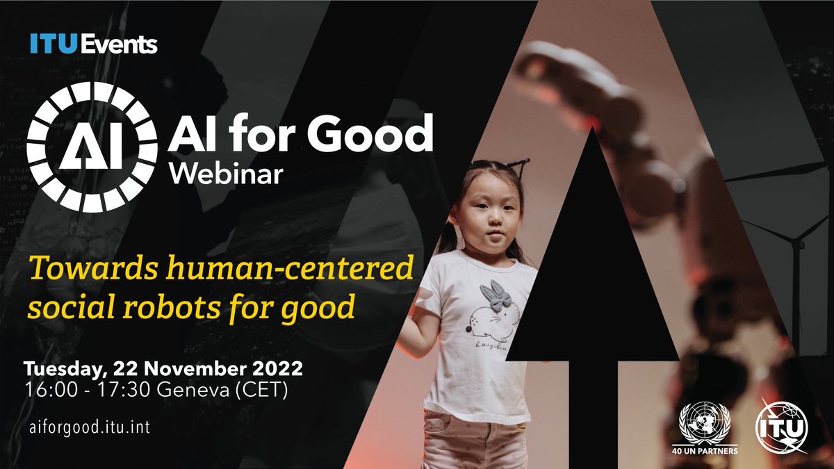 I am honored and excited to be a featured speaker with the #AIforGood Neural Network Webinar on the topic of "Towards Human-Centered Social Robots for Good." This will be held online at neuralnetwork.aiforgood.itu.int