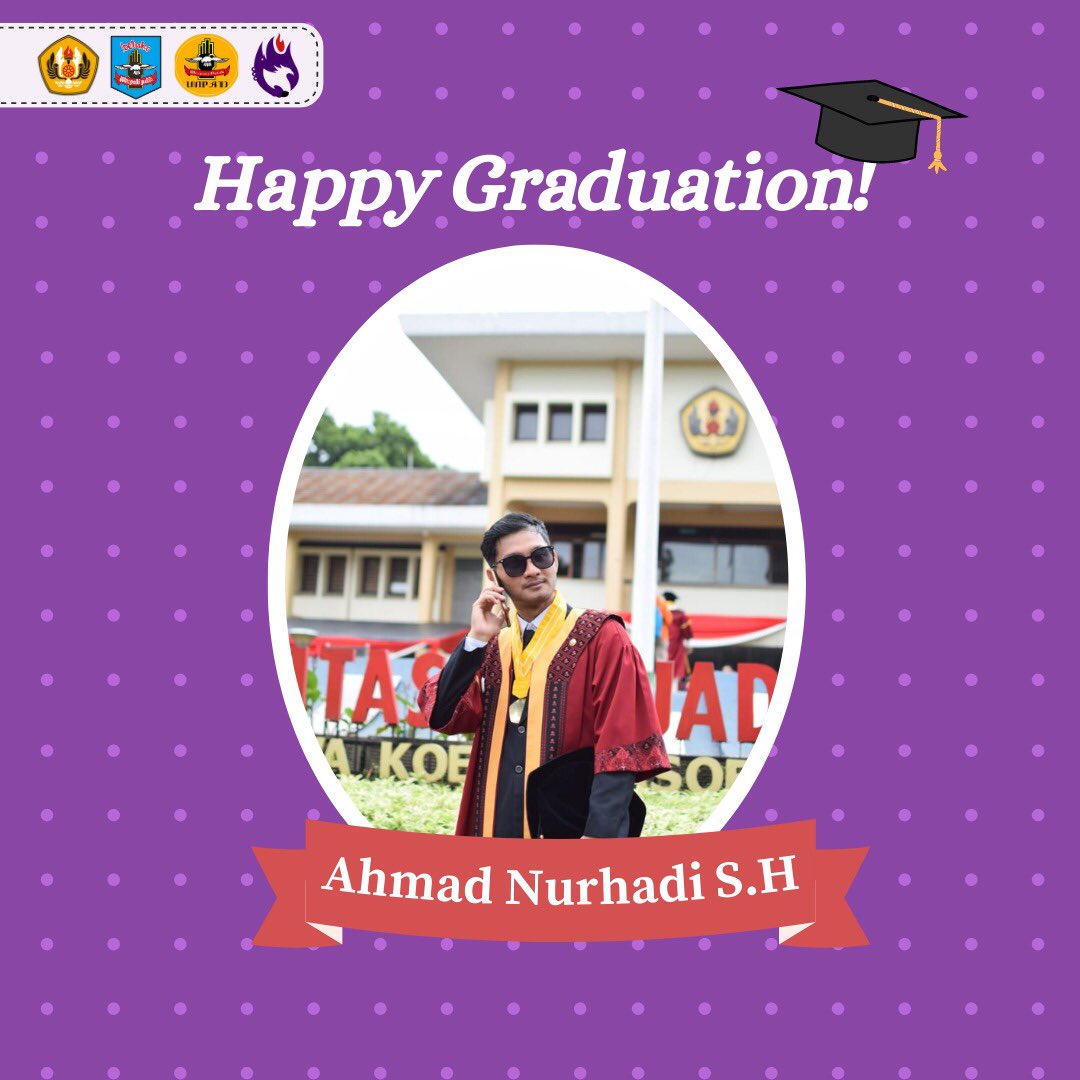 [APRESIASI ANGGOTA] 

Selamat dan Sukses kepada Mas Ahmad Nurhadi S.H @ahmndii Prayers and blessings on your graduation and for your future✨

Kabinet Gelora Cita 🔥
#merpatiputih #mpunpad #silatindonesia