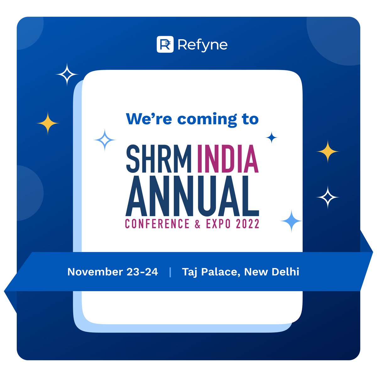 Dilli, we're coming for you! Refyne is delighted to be a part of #SHRMIAC22. We're excited to meet all the delegates at the show and discuss the importance of #financialwellness in the workplace. @SHRMindia @SHRM