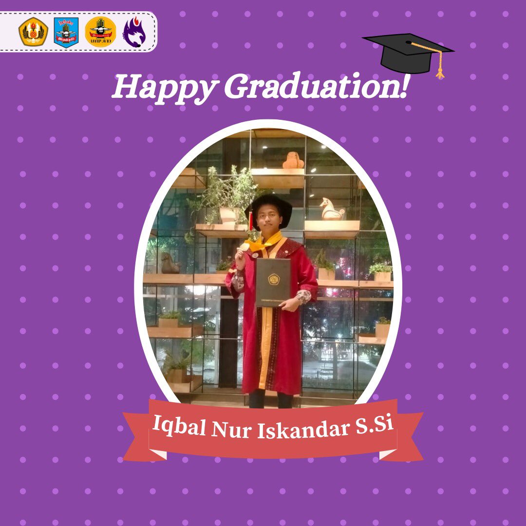 [APRESIASI ANGGOTA] 

Selamat dan Sukses kepada Mas iqbal Nur Iskandar S.Si @iskandariqbalnur Prayers and blessings on your graduation and for your future✨

Kabinet Gelora Cita 🔥
#merpatiputih #mpunpad #silatindonesia