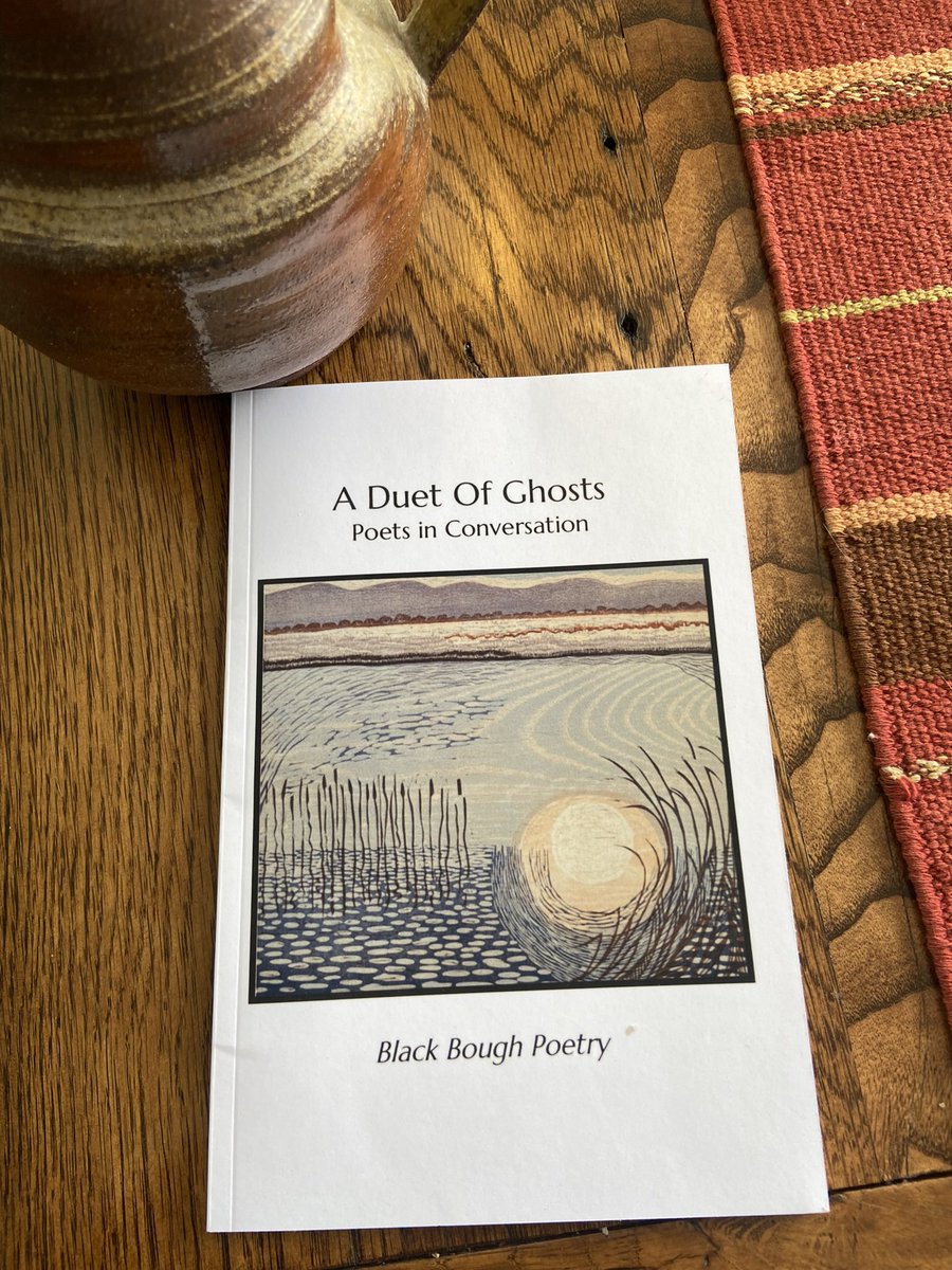 RegineEbner's tweet photo. A Duet of Ghosts is a remarkable collection of poems in response to other poems, an enchanting pas de deux dancing across the page. The linocut artwork captures the serenity and elegance of these duets @TopTweetTuesday @jenlareine #reviewweek Do not miss! https://t.co/s7d3QCf3Kj