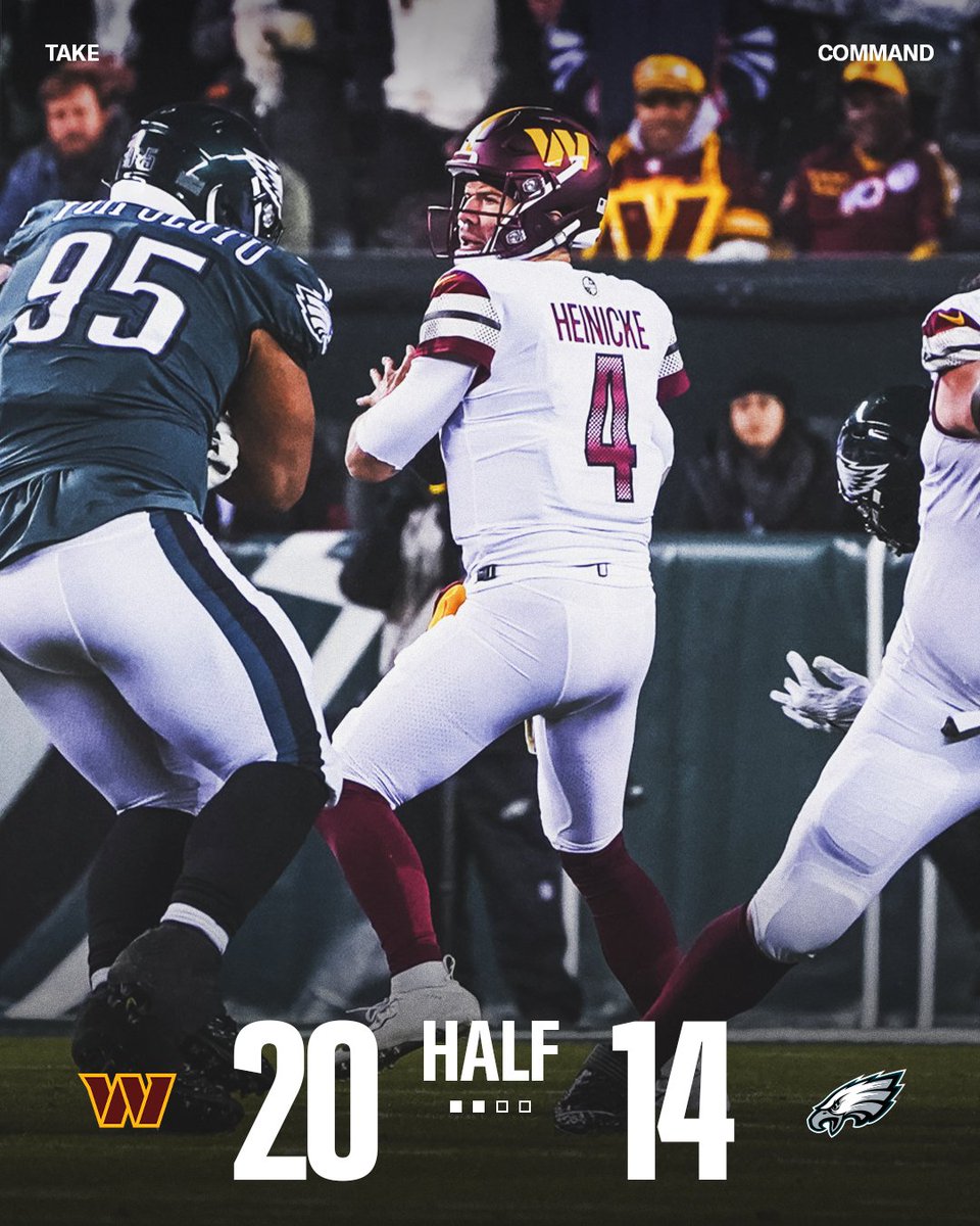 Up at the half 

#WASvsPHI | #HTTC