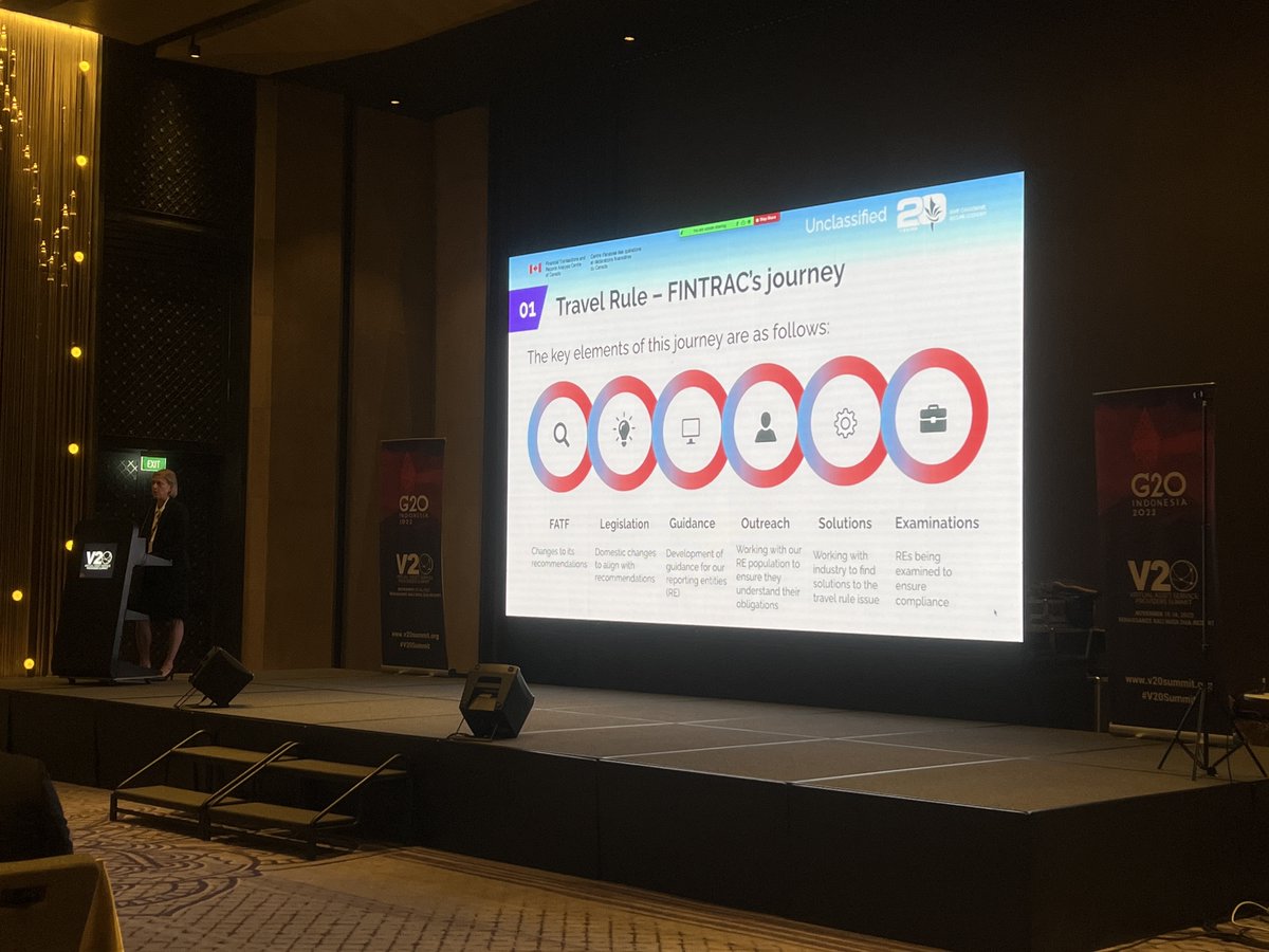 Sarah Paquet talks about the process at FINTRAC’s journey with regards to Travel Rule in Canada

#v20summit