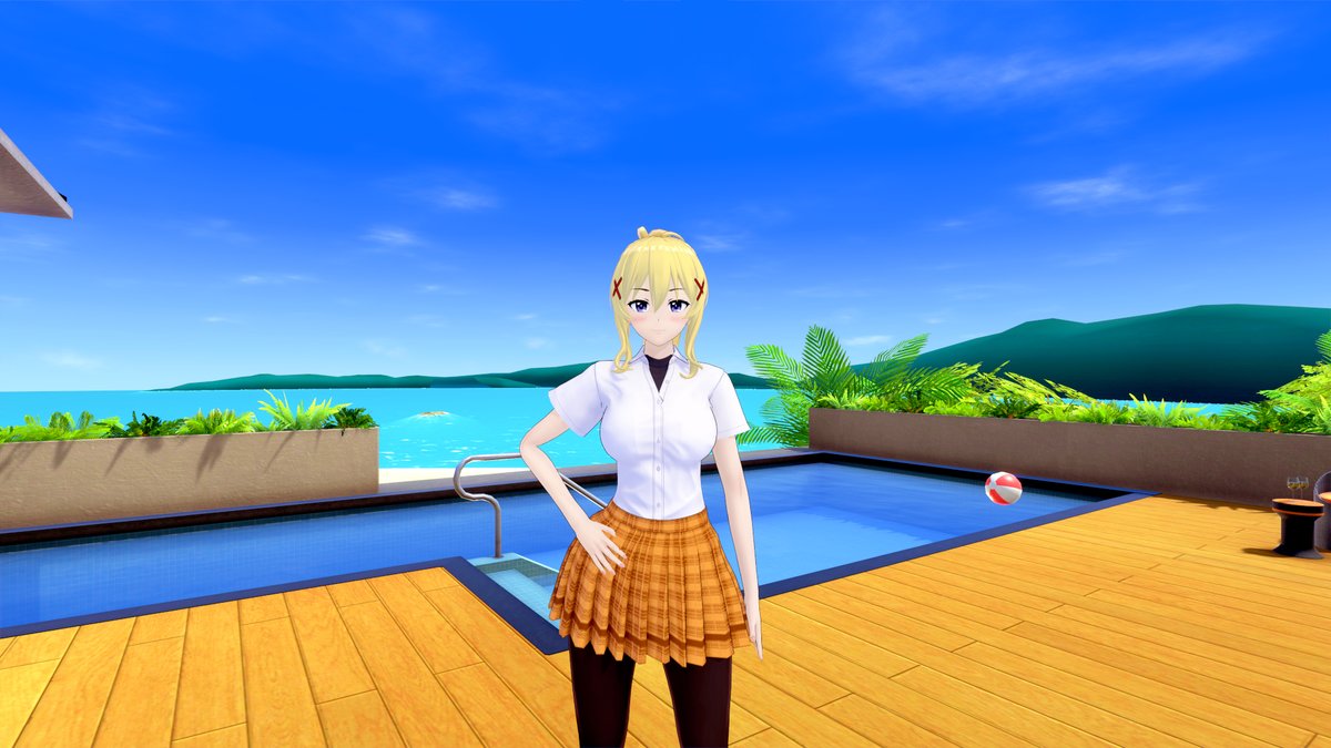 SillyBonkster's tweet photo. Here's my first contribution to the slapstick community. This was made in Koikatsu Sunshine. I'm not an artist, so this was time-consuming but straightforward.

Darkness is posing for a picture until an anvil greets her bonkable head... However, she seems...fine...? https://t.co/p4iiCdBpIW