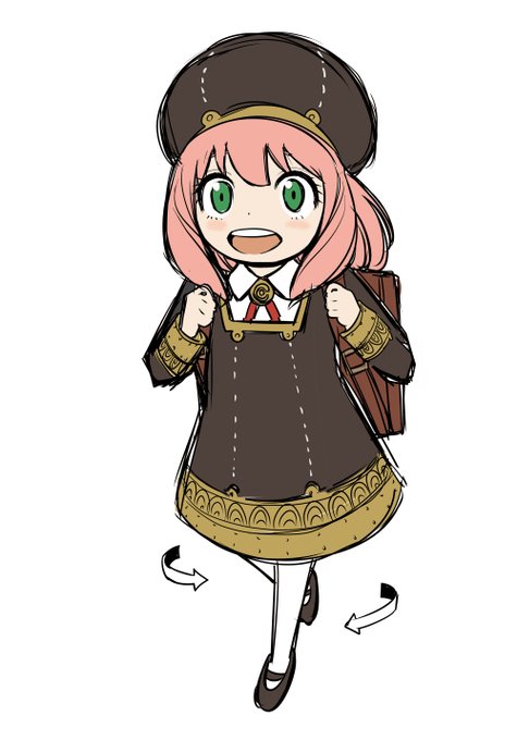 アニメでアーニャが歩くシーン。
股関節を中心に外回りする足を見て
大昔の幼いムス〇を思い出しました😊 