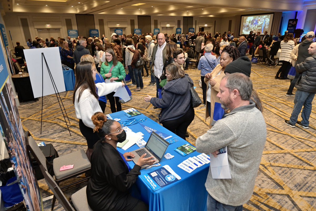 PresidentMcPhee's tweet photo. Thank you, Williamson County! What a great night tonight on the 12th stop of our 2022 #TrueBlueTour! So many prospective students wanting to know more about our great university. Two final stops, both this week: Atlanta and Chattanooga. More info: https://t.co/66GO5R6eXH https://t.co/O8gJk8ZrGU