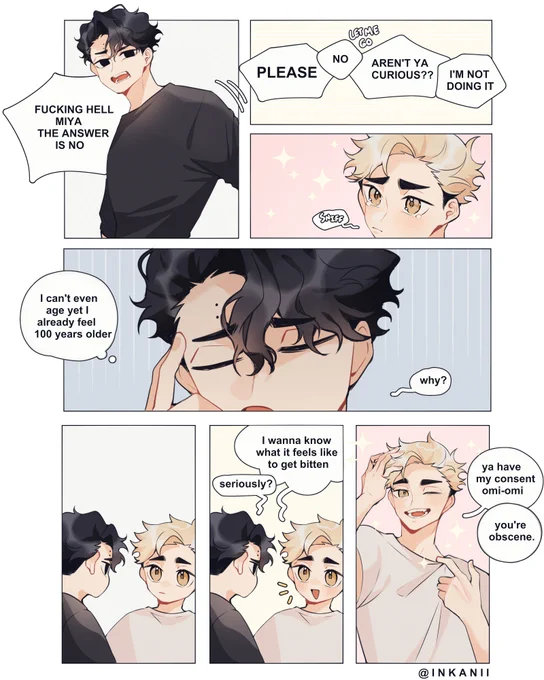 vampire au 🩸 love bites (1/2)
#haikyuu #sakuatsu 