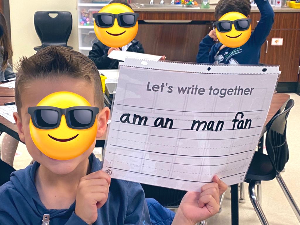 Krod77's tweet photo. Pics don’t lie! Check out the AMAZING penmanship of my kinder kiddos! I believe this is directly related to the explicit instruction that #UFLIFoundations provides! (We’re on lesson 11) I’m so encouraged by this!#explicitphonics #SOR #UFLI #literacyforall @TomballISD https://t.co/K62GHRYYRs