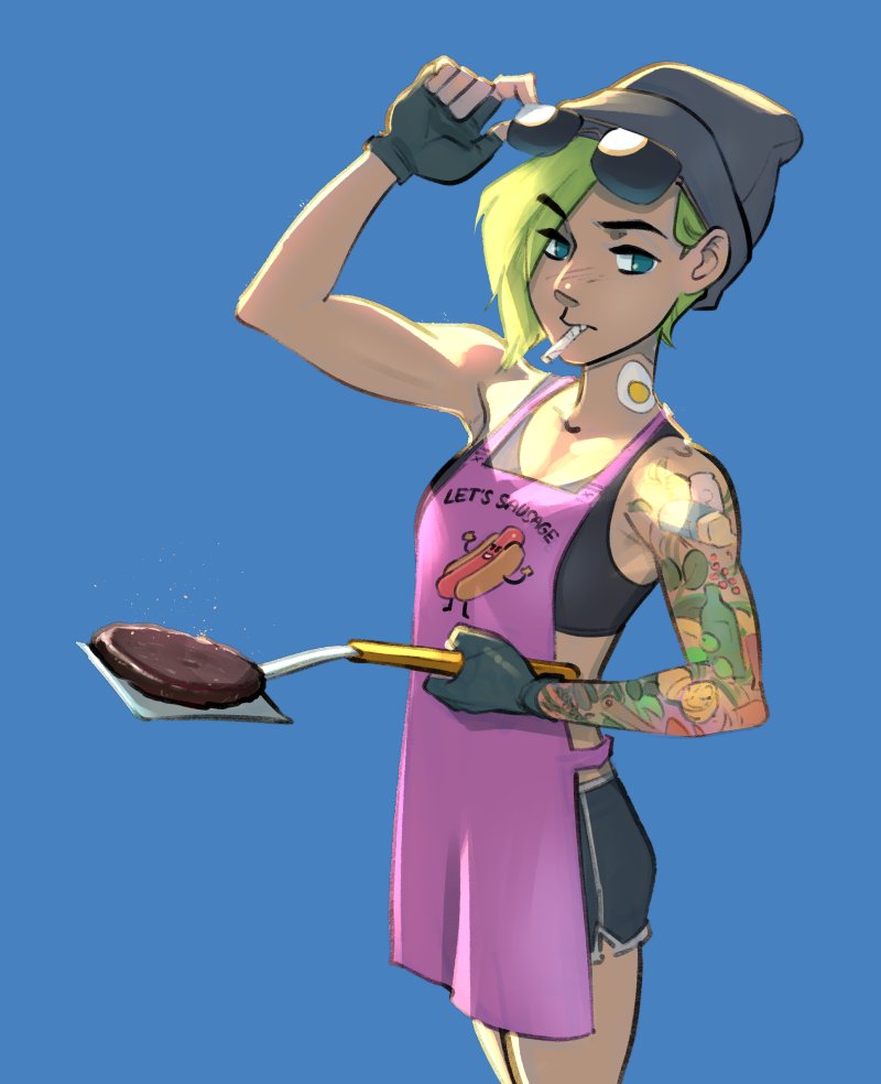 I kinda have a LOT of "stories" on the backburner, and a lot of characters to go with them. Because everything's still in development, a lot of character backstories are subject to change. But I think it might be worth mentioning Jackie, AKA "Chef Girl" is a trans woman. 