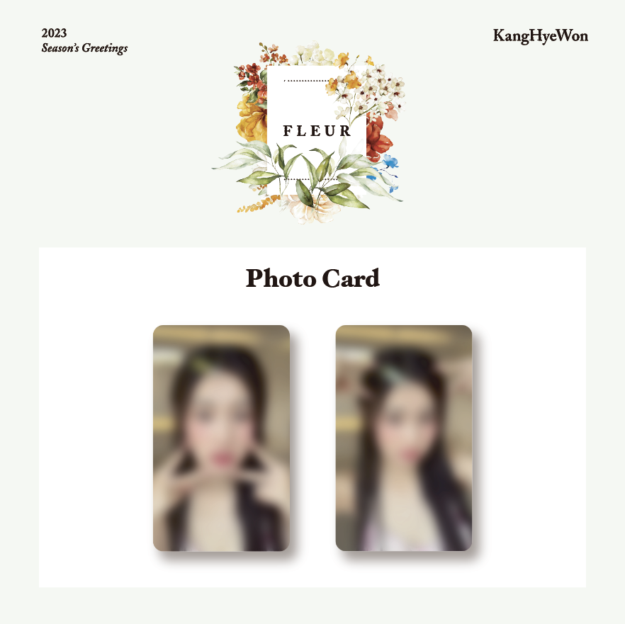 fromm_store's tweet photo. Kang Hye Won 2023 Season’s Greetings

FLEUR🌸

Wonderwall benefit photocard preview📸

🔗https://t.co/BCcJWFzUbM

✔️1 (of 2) unreleased photo cards
✔️Get a ticket to the fansign event
✔️Fansign event winners will receive autographed Polaroids (50 people)

🗓~ 11.22 23:59 (KST) https://t.co/A4xEJraHyL