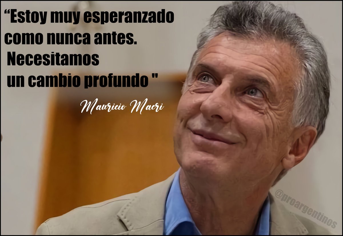 ProArgentinos's tweet photo. Totalmente de acuerdo @mauriciomacri .
Un plan de desarrollo " Argentina 2050 "
#MacriEnDLL https://t.co/y4hd2IeMDV