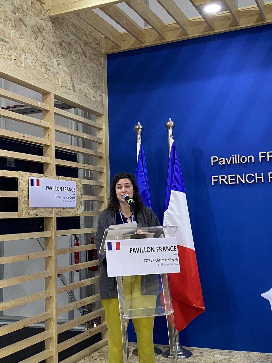 We’ve not heard enough about the role of cities at #COP27, but good to hear more of it on the French Pavilion says <a href="/NegreirosPri1/">Priscilla Negreiros</a> of <a href="/CityClimFin/">Cities Climate Finance Leadership Alliance (CCFLA)</a> <a href="/Mayors4Climate/">Global Covenant</a>