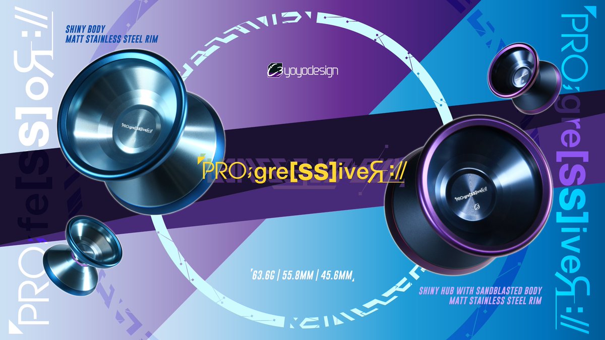 C3yoyodesign's tweet photo. PRO;gre[SS]iveЯ:// is back in two amazing looking new colors! Concise logo with sandblasted finishing stainless steel rim! 

Worldwide release on 11-16 JST 10PM!

#c3yoyodesign #c3progressiver #ヨーヨー #yoyo https://t.co/VhXqUIysoq