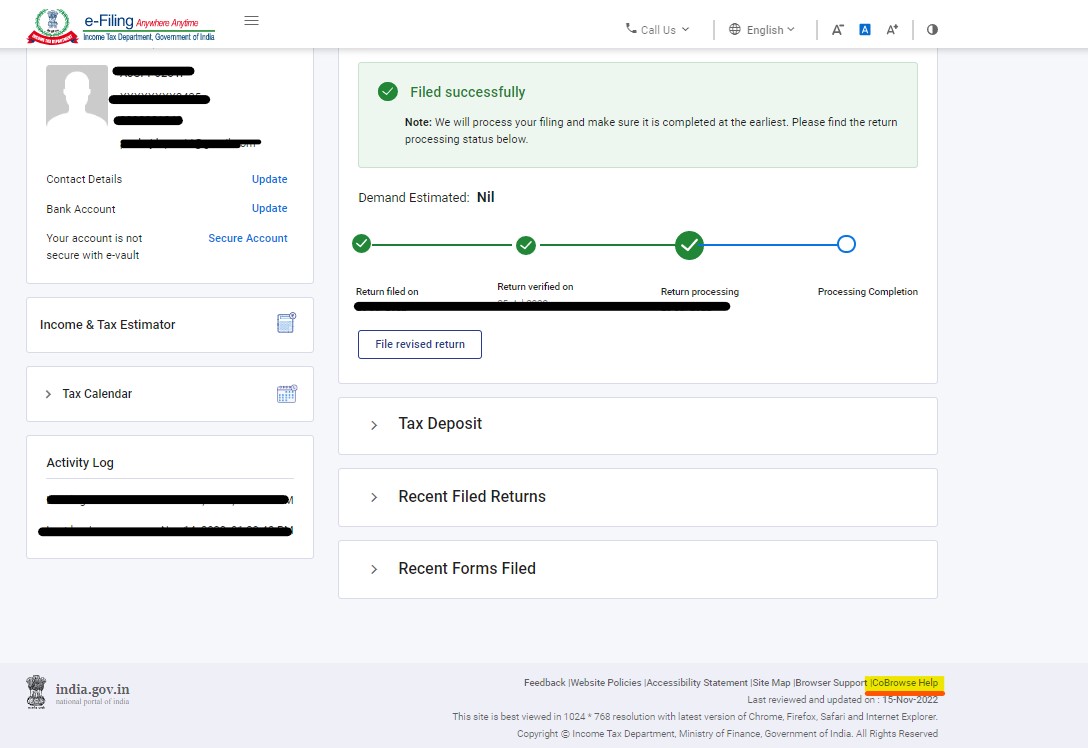 Tax India on Twitter "Dear financepost_in, The”CoBrowse Help