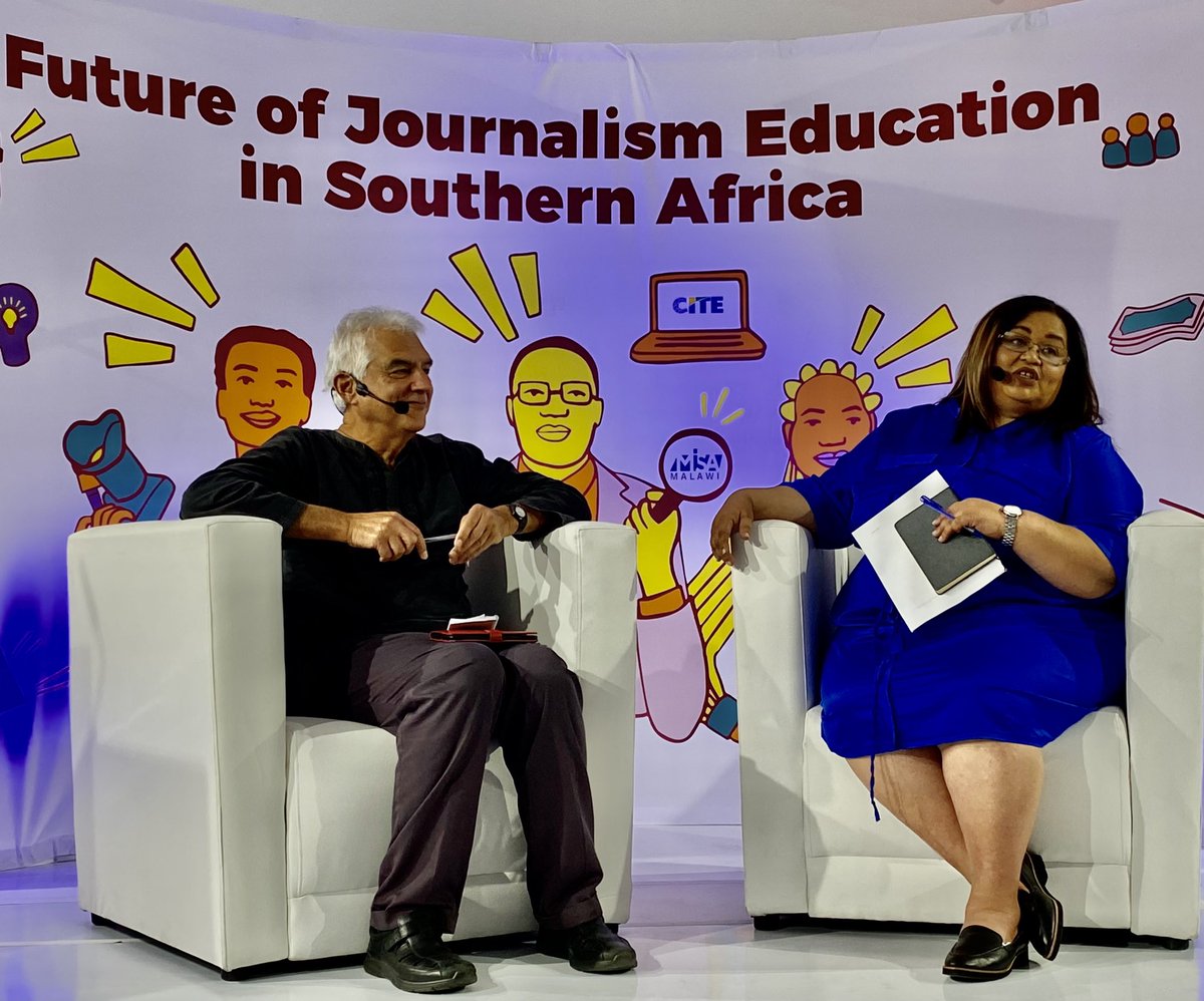 Diving deep into the topic of media sustainability - so vital for the survival of good journalism - at the Future of Journalism Education conference sponsored by @NamMediaTrust, @dw_akademie and @citezw are @guyberger and @zoetitus.
#journalismeducation #journalismexcellence
