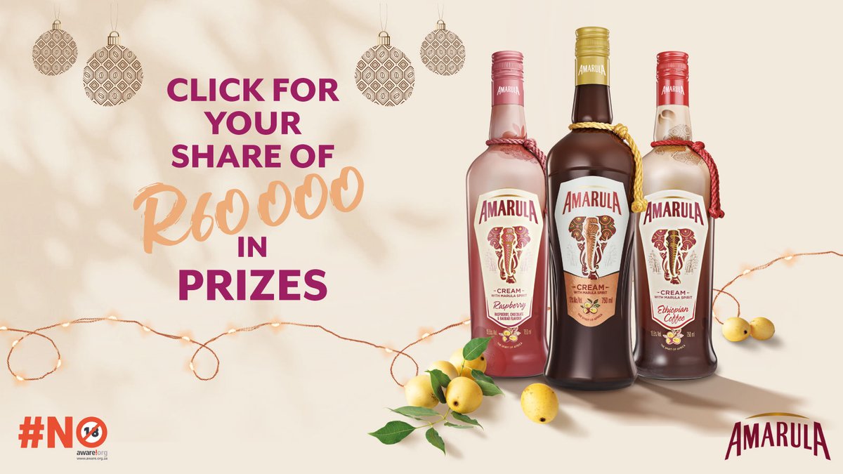 Nothing says festive quite like the special moments we’d like to share with you.

Share in #SpiritOfAfrica when you click the link and sign up for a chance to play the Amarula advent calendar to WIN.

 recipes.amarula.com