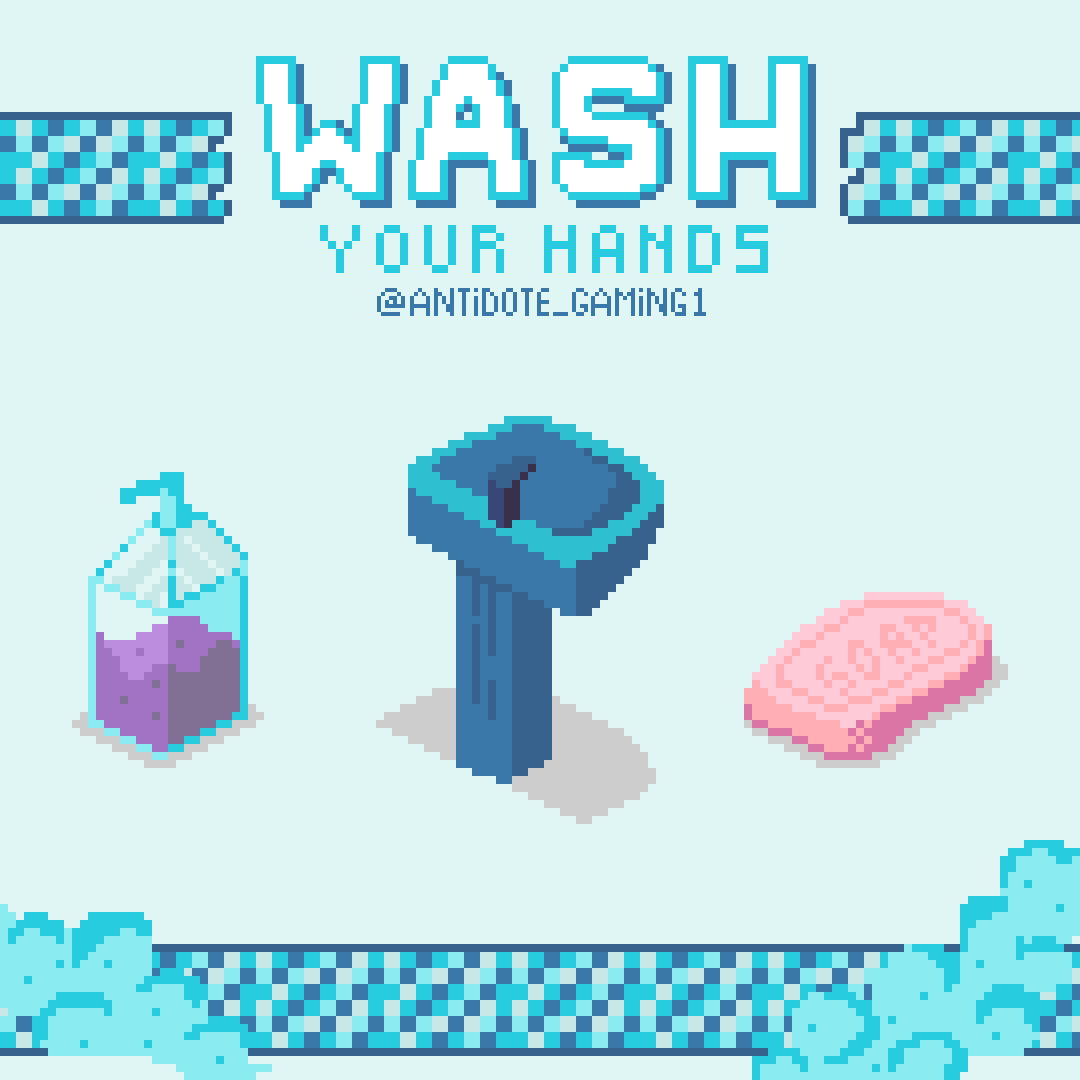 Don't forget to wash your hands. I posted this during the peak of the pandemic. #pixelart #pixelartwork