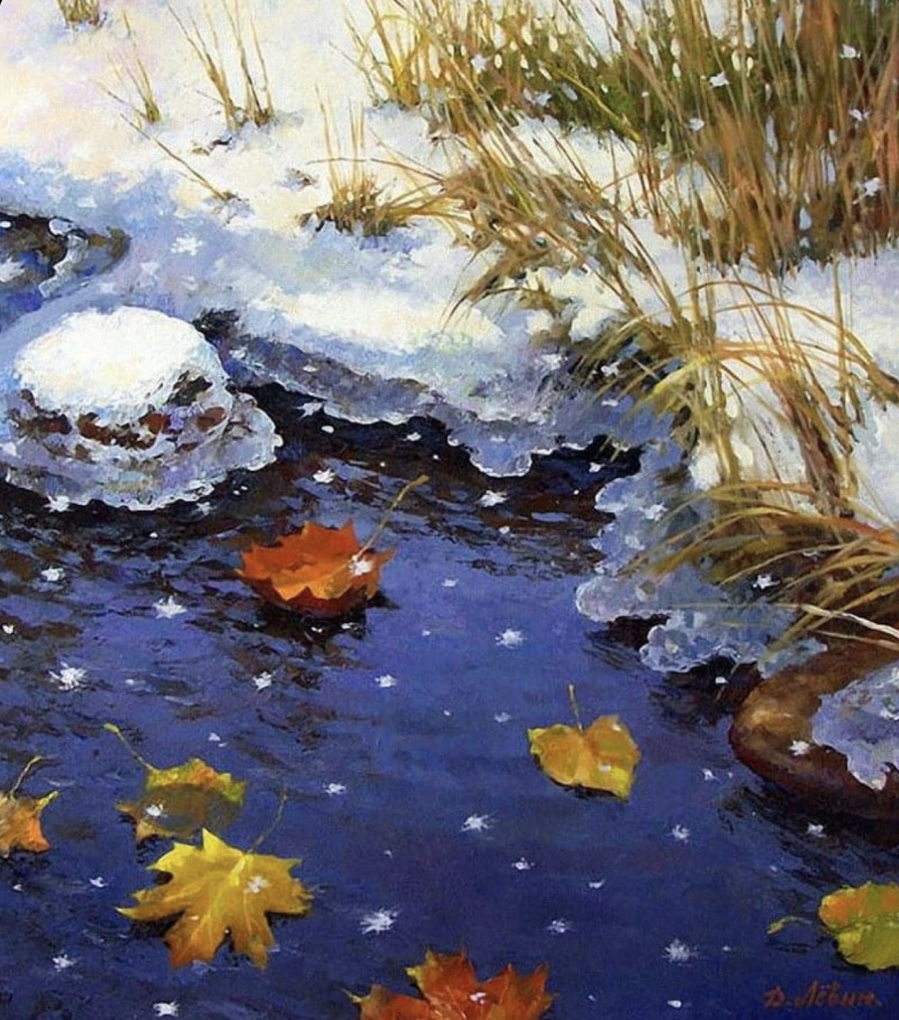 Дмитрий Лёвин художник зимний лес