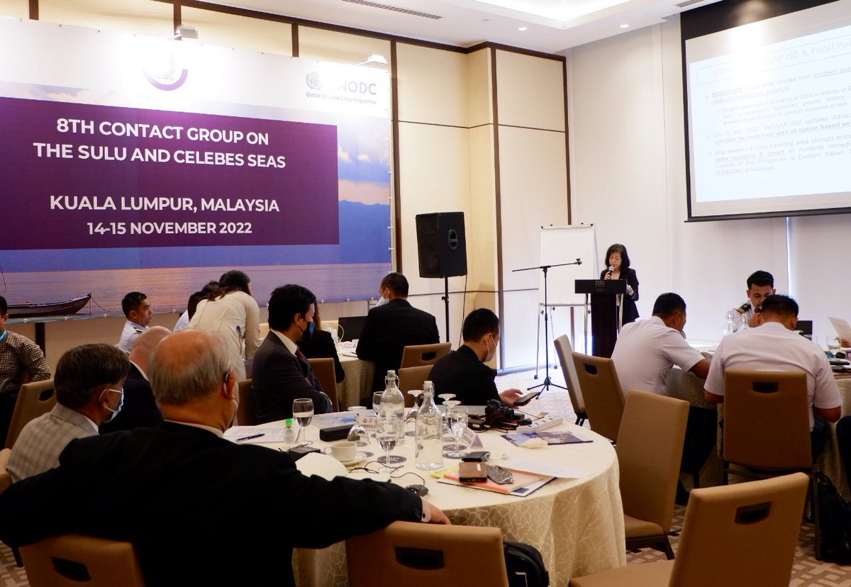 JPNAmbMalaysia's tweet photo. Gave a keynote address at the 8th Contact Group Meeting on Sulu & Celebes Seas organized by @UNODC and supported by Japan. Coast guard agencies from ๐ฎ๐ฉ ๐ฒ๐พ ๐ต๐ญ discussed ways to address intโl maritime crimes. ๐ฏ๐ต continues to work together towards the rule-based maritime order. https://t.co/U109eAZN3e