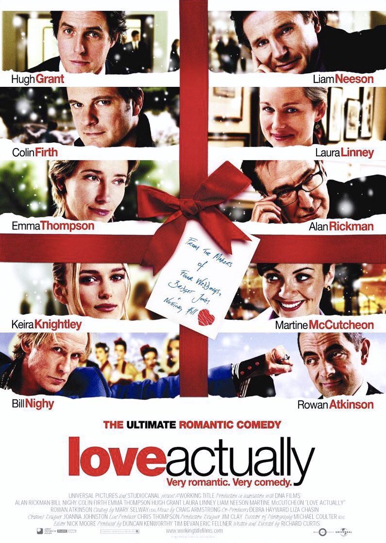 FilmNewsNos's tweet photo. 🎬MOVIE HISTORY: 19 years ago today, November 14, 2003, the movie ‘Love Actually’ opened in theaters!

#AlanRickman #EmmaThompson #HughGrant #KeiraKnightley #ColinFirth @martineofficial #LiamNeeson #BillNighy #ChiwetelEjiofor #RowanAtkinson #LauraLinney #AndrewLincoln https://t.co/HYS4i5YEpI