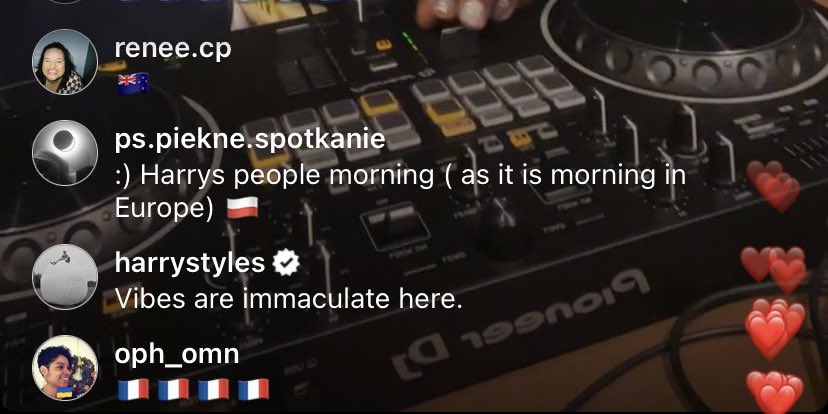 hsdaily's tweet photo. Harry commenting on Pauli’s live on Instagram tonight! https://t.co/Umk6EMqiKj