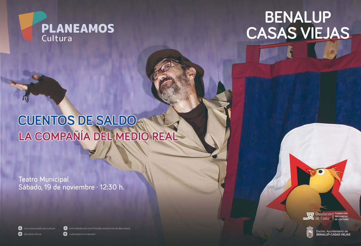 AytoBenalupCV's tweet image. El espectáculo ‘Cuentos de saldo’, este sábado a las 12:30 horas en el Teatro Municipal #Benalup #Cultura #Planeamos @diputacioncadiz  benalupcasasviejas.es/es/3766-el-esp…