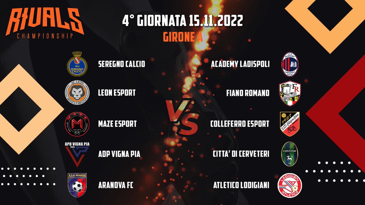 us_acli's tweet photo. Quarta giornata della Rivals Championship Us Acli 

Stasera ore 23.00 con posticipo alle ore 23.15 su Twitch 

@RTAllProClub @ZoOmProClub1 @Tutto_ProClub @rtproclubitaly @NewsProclub @Poseidonleague https://t.co/uqKu05yvbZ