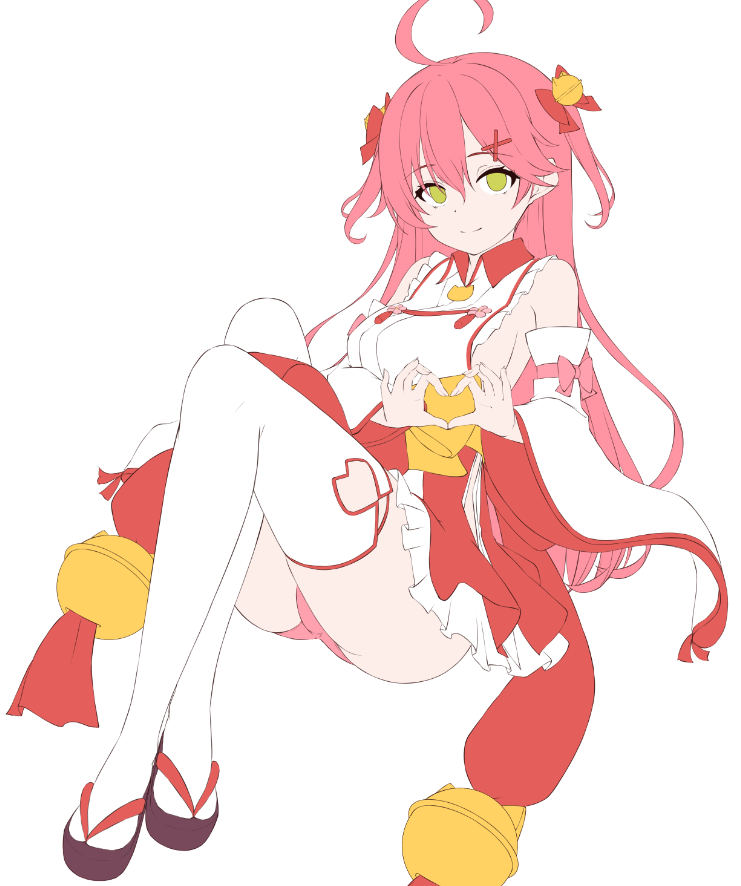さくらみこ 「帰ったら塗る久しぶりにこの衣装描くかもしれん 」|にゃん🐾のイラスト