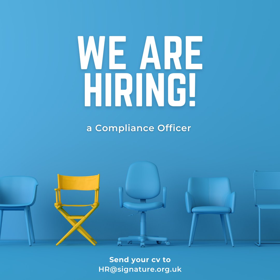 Signature is looking for a Compliance Officer to join our compliance team to help ensure all materials and qualifications are appropriate and fit for purpose. 

BSL users are encouraged to apply.

Find out more: signature.org.uk/working-with-u…

#CompianceOfficer #Job #Durham #DurhamJobs