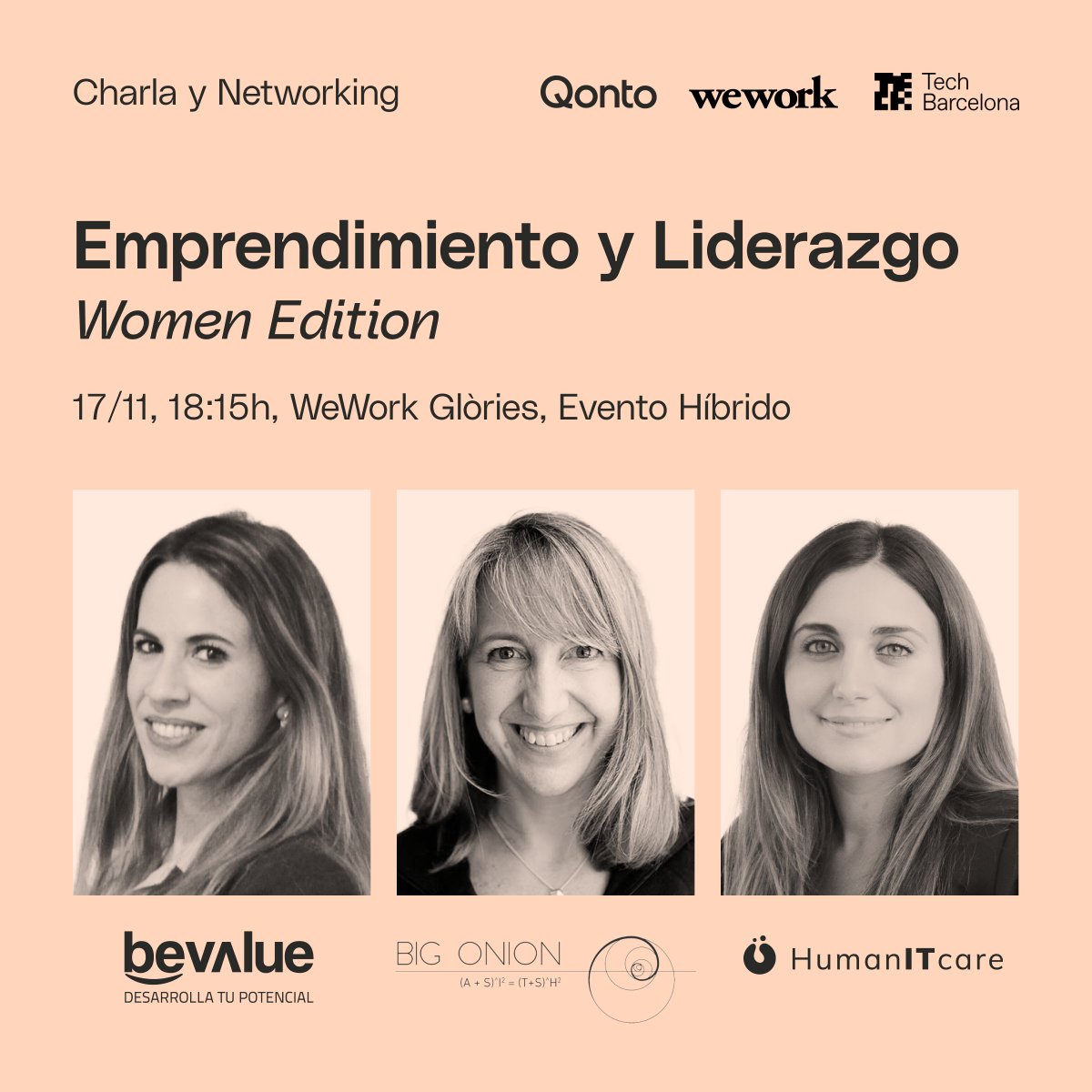 Quedan solo 2️⃣ días para el evento Emprendimiento y Liderazgo - Women Edition. Podrás inspirarte con las historias de <a href="/Mariagilaberth/">María Gilabert</a>-<a href="/bevalue10/">BEVALUE</a>, <a href="/MGG_2012/">Montse Guardia Güell</a> -<a href="/big_onion_tech/">Big Onion</a> y <a href="/npastohe/">Nuria</a>-@humanitcarey. Regístrate para seguir el evento online👉 bit.ly/3E44LDb