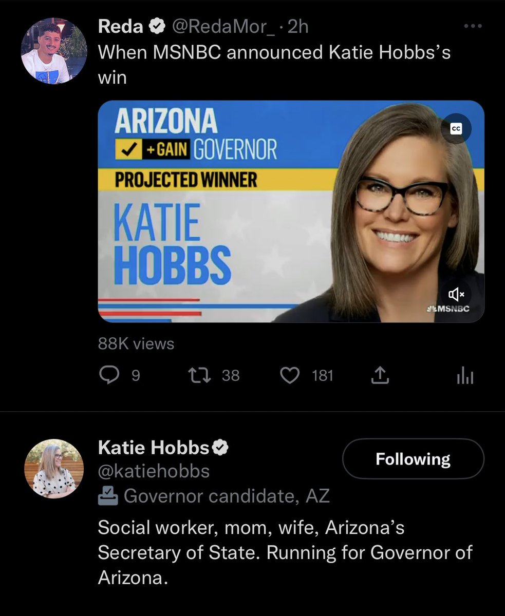 Omg! When Governor-elect Katie Hobbs likes your post 🤩