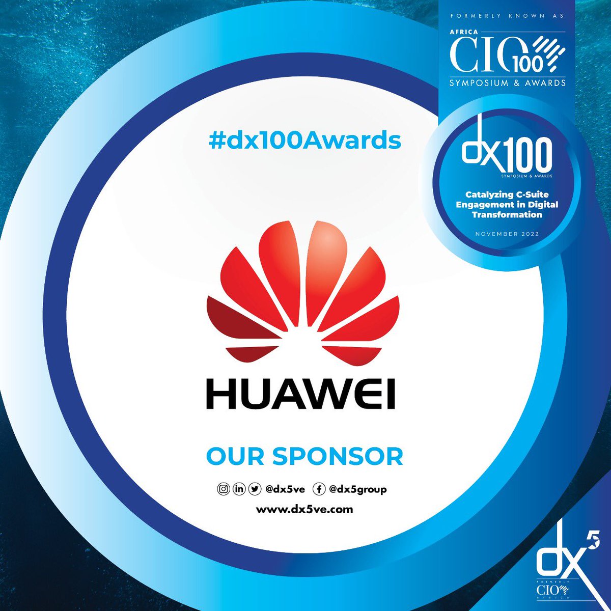dx5ve's tweet photo. Global Tech Company @Huawei have also partnered with The #dx100Awards as sponsors for the 2022 edition happening next week from the 23rd to the 25th Nov at Leisure Lodge Diani. https://t.co/eG7t8sWs1n