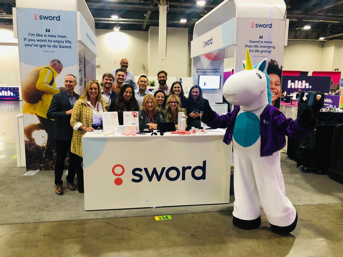 The Sword team is at #HLTH2022 — stop by booth 334 to meet the team! #HLTH22