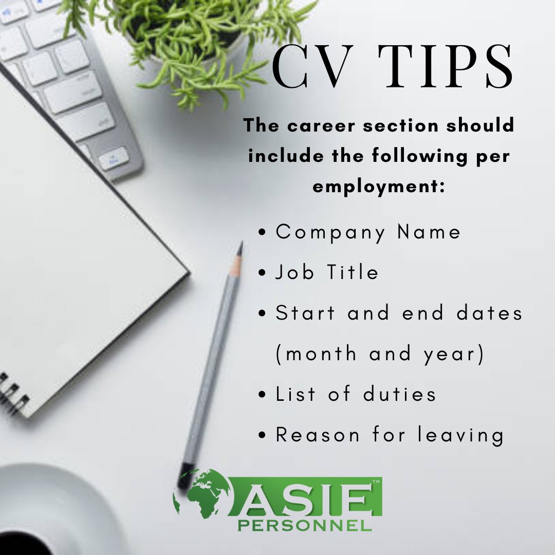 AsiePersonnel's tweet photo. #CVTip: Take time to review and update your CV.
Ensure your contact details have been updated, along with dates and reasons for leaving each employer.
Download a FREE professional CV template click here: https://t.co/ip2wL2m7oP
#asiepersonnel #CVtemplate https://t.co/YrwW0mcAo6