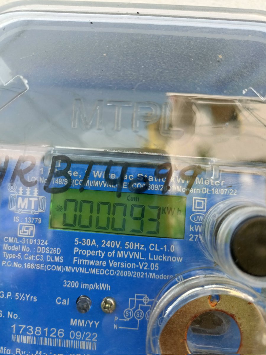 cupidRohit's tweet photo. @UPPCLLKO Before October 9 i used to pay around 150, 200 per month as my electricity bill since there's no one residing at my home.
After that they changed my meter and I got 2844 rs with more than 350 units.actul reading is still around 90
Please look into this https://t.co/wVKwql68DM