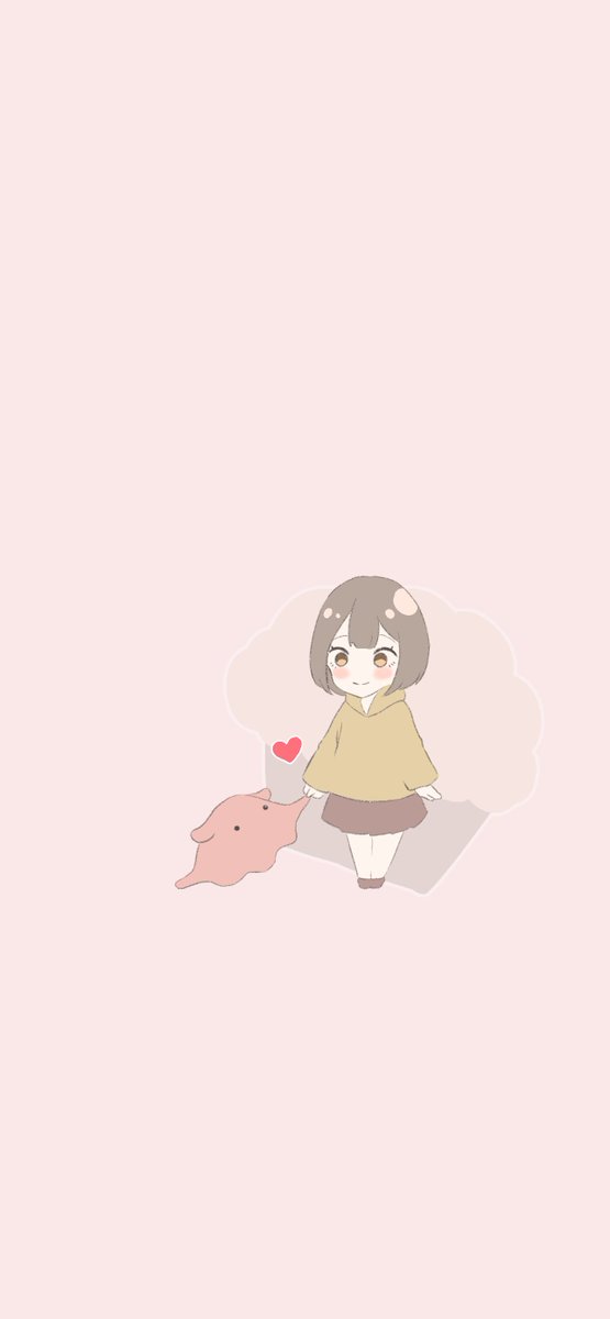 スマホの壁紙用に描いたまうさん 