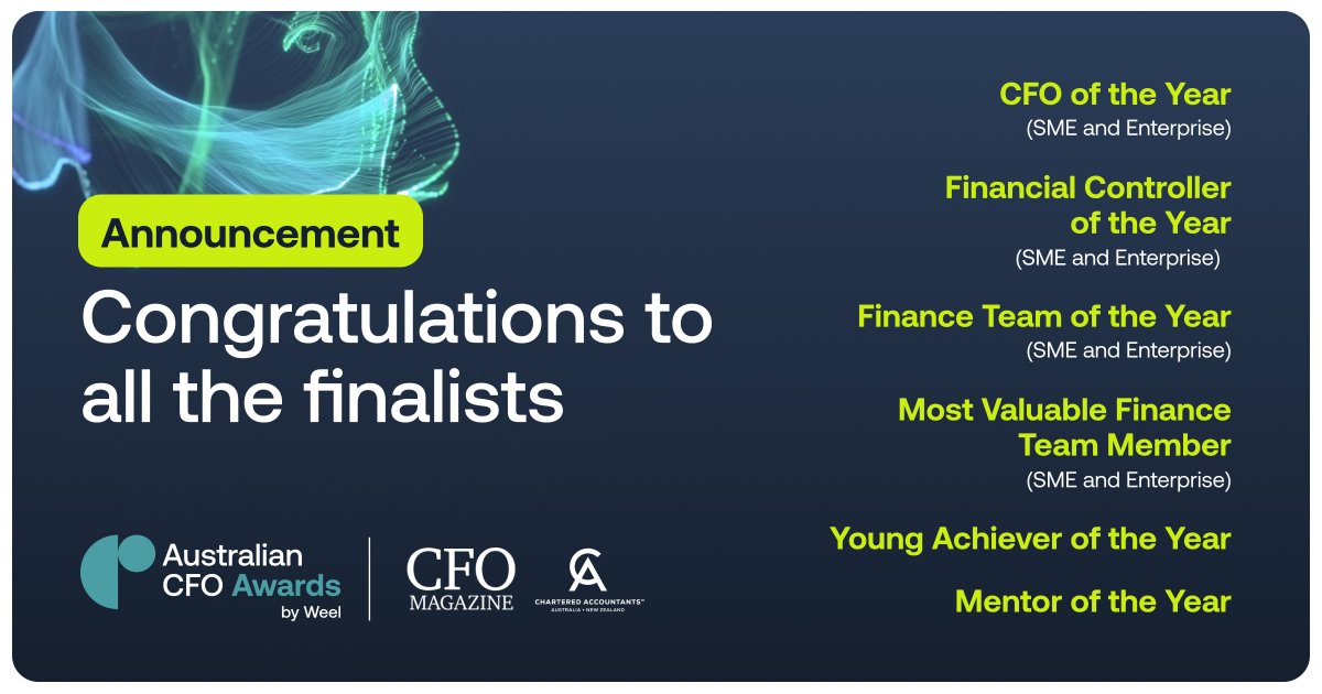 Our Australian CFO Awards finalists for 2022 have been announced. See who made the shortlist. 👀 letsweel.com/resources/the-… #AusCFOAwards