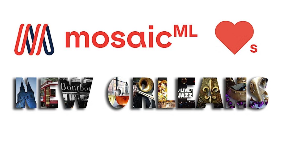 digitalhealthxx's tweet image. Heading to #NeurIPS2022 in a few weeks? Laissez les bon temps roulez - and join us at our #efficientml social on Weds 11/30! RSVP today - spots are limited: eventbrite.com/e/mosaicml-soc #ml #MachineLearning #ai