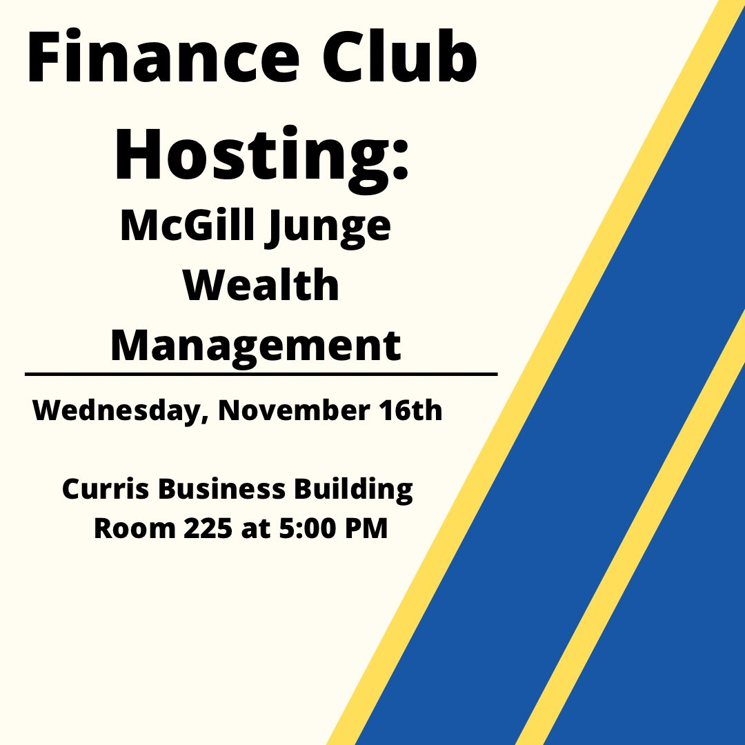 lease join us this Wednesday. We will be hosting McGill Junge, a wealth management firm based in Clive, IA.

As usual please dress business casual.

See you all there!