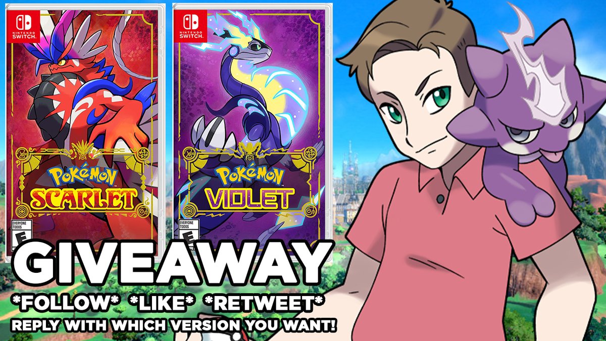 ✨Pokemon Scarlet & Violet Giveaway✨ Giving away one *digital code* of each game! (Redeemed in eShop) TO ENTER: 🐦Follow Me ♻️Like + Retweet 📢Reply with either #PokemonScarlet or #PokemonViolet depending on which version you want! Winners chosen Friday 11/18!