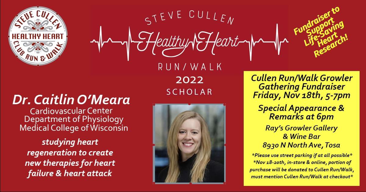 CullenRun's tweet photo. Join us Fri. from 5-7PM at the @raysgrowler. We will hear from Dr. O'Meara at 6 about the incredible research she is doing. A portion of the proceeds all weekend at @raysgrowler &amp; @rayswine will be donated to the Cullen Run/Walk as long as you make sure to mention us at checkout! https://t.co/WhrTLcY60q